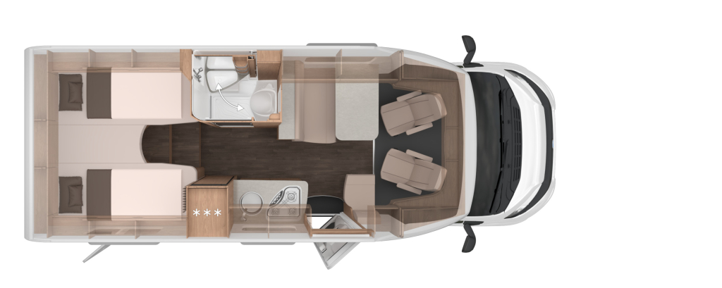 Knaus L!ve TI 650 MEG, Enkele bedden Automaat foto: 25