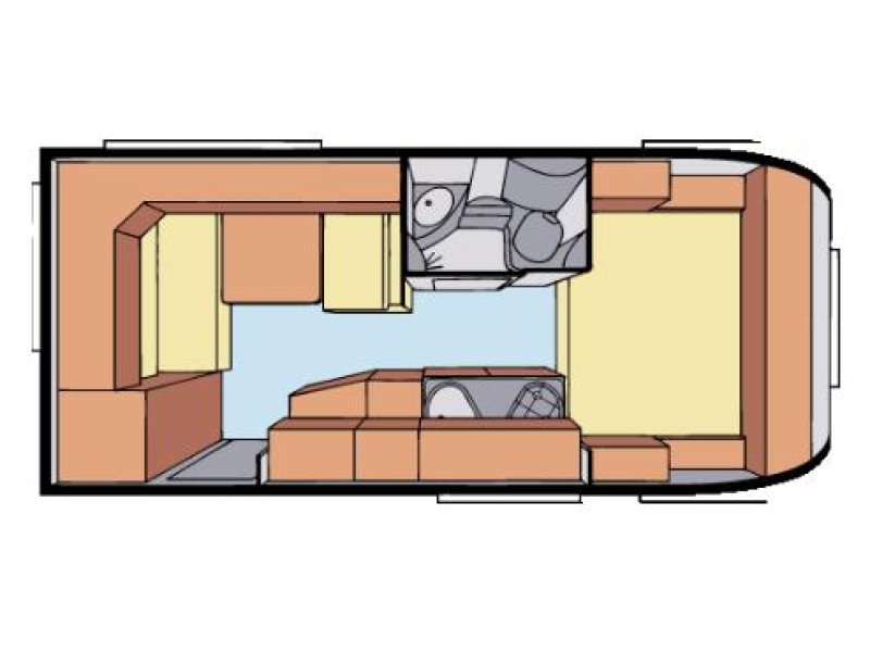 Knaus Sudwind As Good As Gold 400 TMF Dwars Bed Treinzit  foto: 9