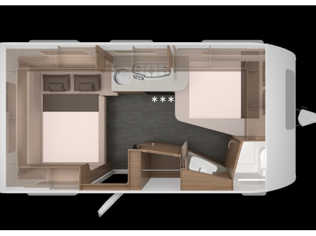Knaus Sport 450 FU E-Power selection with French bed **Air conditioning/Cassette awning/Bicycle carrier/1st owner/New condition caravan** photo: 4