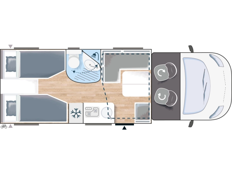 Chausson 627 5 pers.met enkele bedden  foto: 10