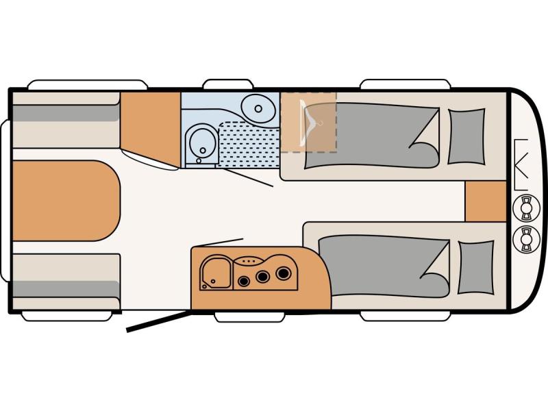 Dethleffs C'go Active 475 EL enkele bedden  foto: 1