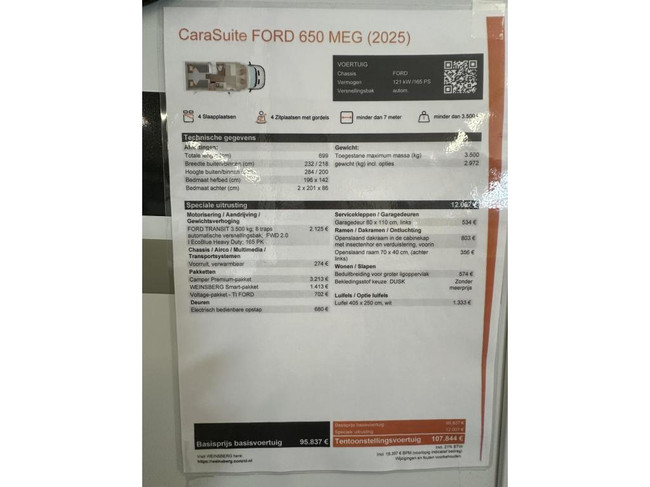 Weinsberg CaraSuite 650 MEG automaat, 165 pk, hefbed foto: 17