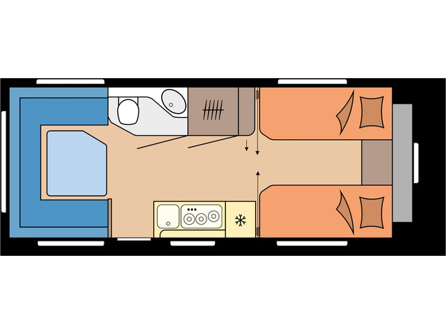 Hobby Maxia 585 UL met enkele bedden **Absolute topsegment van Hobby/Zeer ruime caravan/Nieuwe caravan** foto: 4
