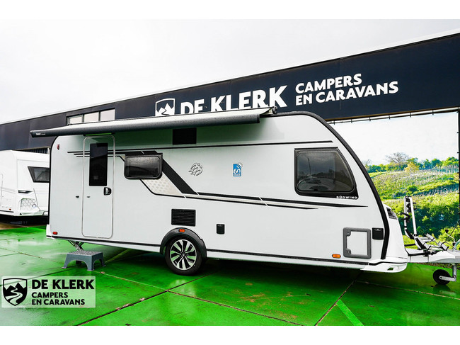 Knaus SUDWIND 550 FSK 60 Years Campovollo grey 3e stapelbed uitvoering foto: 2