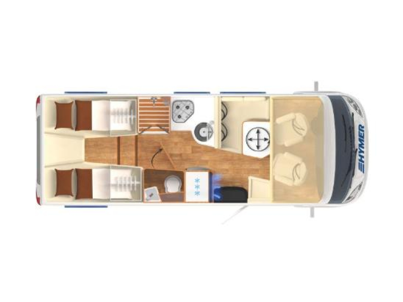 Hymer B-MC I 680 EINZELBETTEN + HUBBETT Foto: 19