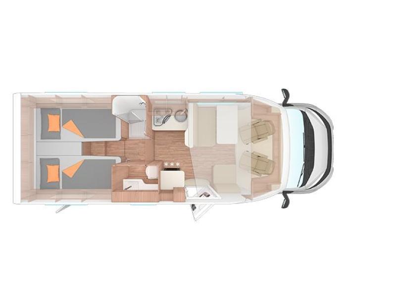 Weinsberg CaraSuite 700 ME Ensuite bad zonder hefbed  foto: 1