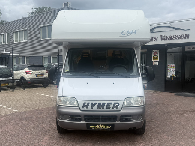 Hymer C 644 Alkoven Querbett+Hochbett Vollausstattung in sehr gutem Zustand Klimaanlage Markise TV elektr. Satellitensch&uuml;ssel 2x Solarpaneele gro&szlig;e Garage Wechselrichter Anh&auml;ngerkupplung Foto: 1