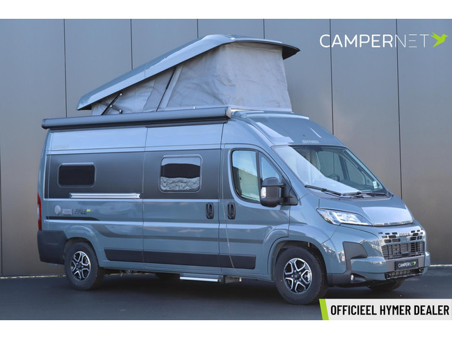 Hymer Free 600 Campus 140pk Automaat | Hefdak | Diesel Verwarming | Luifel | Fietsendrager | Gasaansluiting buiten |