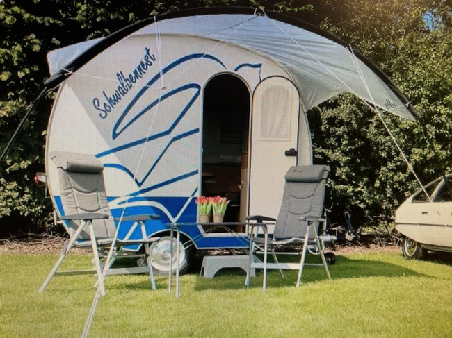 Knaus Schwalbennest Isabella Tent Koelkast TV 2 persoons Obelink Luifel foto: 1