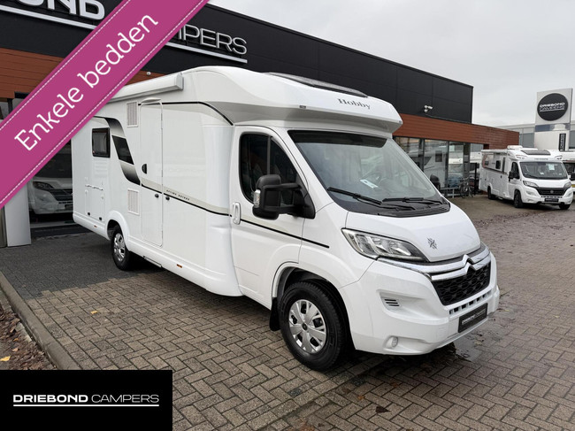 Hobby Optima Ontour T 70 E Enkele Bedden Grote Badkamer Luifel