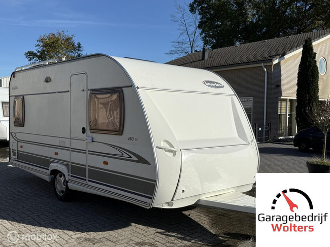 Beyerland 450 tf voortent super nette caravan