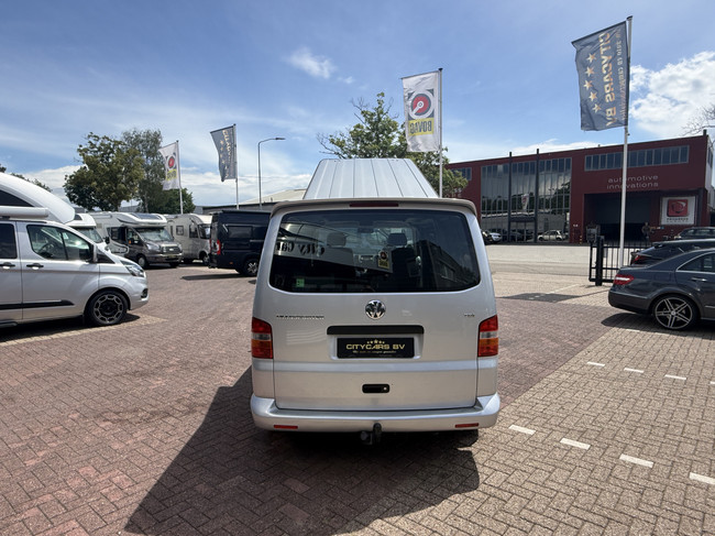 Volkswagen transporter buscamper TDI 131 pk org nl auto nap logisch airco cruise ctr hefdak 2 slaapplaatsen trekhaak foto: 4