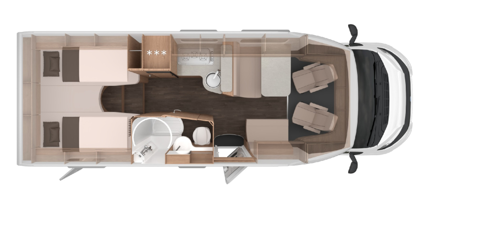 Knaus L!ve TI 700 MEG, Enkele bedden Automaat foto: 25