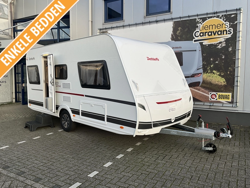 Dethleffs C'go Active 475 EL ENKELE BEDDEN-KORTING!