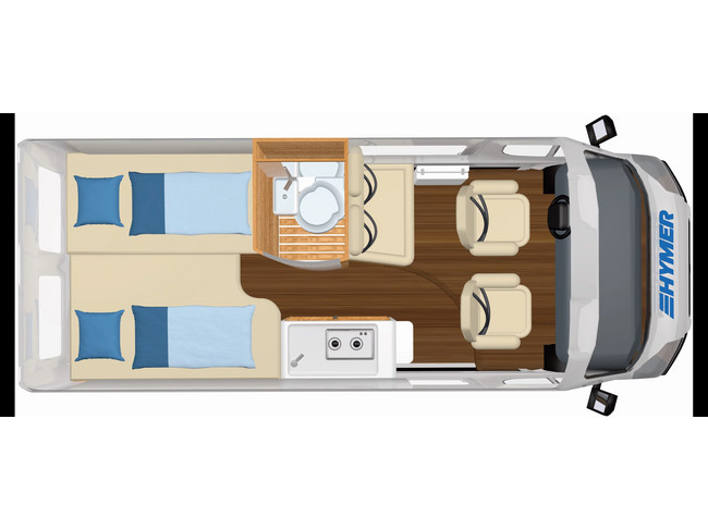 Hymer Yosemite 600 L&Auml;NGSBETTEN 160 PS Euro6 Fiat Ducato **Einzigartig/Dieselheizung/4 Sitzpl&auml;tze/2x Wohnraumbatterie/Markise/1. Besitzer/Nur Foto: 4
