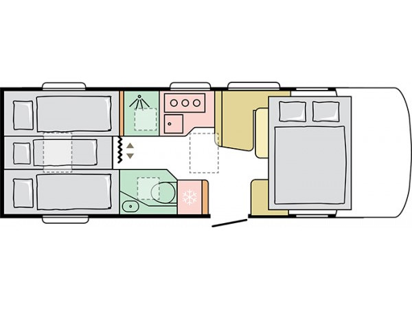 Adria Sonic 700 SL Plus 180 CV AUTOM&Aacute;TICO 9 velocidades Euro6 Fiat Ducato 8 Maxi **Camas individuales/4 asientos/4+1 plazas para dormir/4400 kg/Foto solar: 4