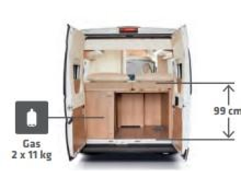 Malibu Van Two Rooms 640 Cama longitudinal, autom&aacute;tico foto: 10
