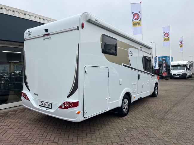 Carado T 448 Enkele Bedden Hefbed XXL garage Cruise Airco foto: 2
