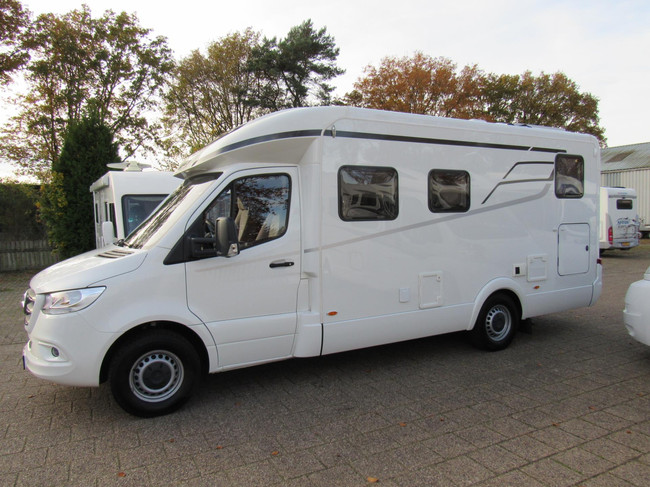Hymer T585S Mercedes Aut.bj2022 Enkele Bedden+Hefbed 2xAirco foto: 2