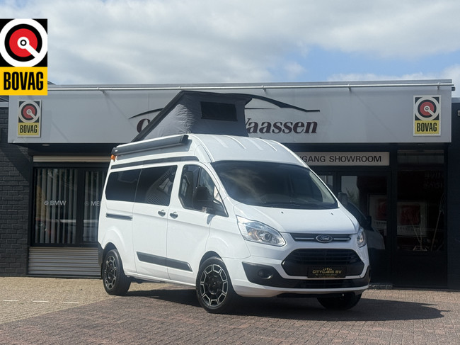 Ford Transit bus camper professionally converted pop-top air conditioning cruise control 2 berths awning Thule tow bar MOT until 30-09-2027