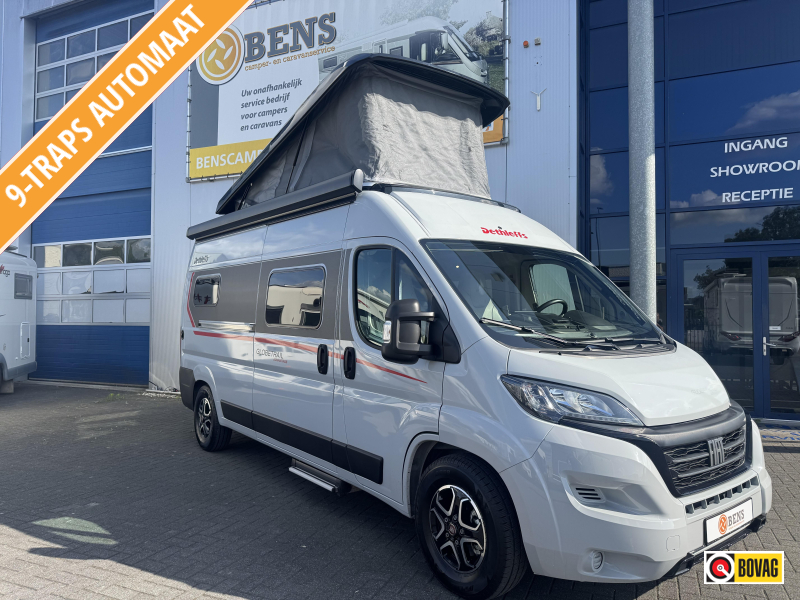 Dethleffs Globetrail Advantage 600 DR dwarsbed hefdak bovenbed