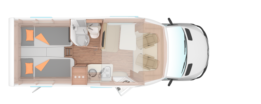 Weinsberg CaraCompact MB 640 MEG Edition [pepper], Automaat 150 pk Enkele bedden foto: 26