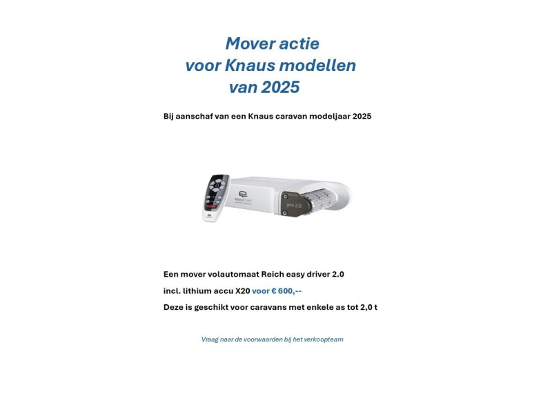 Knaus Sudwind 60 Years 500 EU Met luifel en vloerverw. 