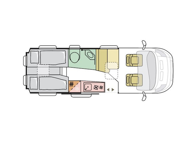 Adria Twin Supreme 640 SLB 140 CV AUTOM&Aacute;TICO 9 velocidades Euro6 Fiat Ducato 8 **Camas individuales/4 asientos/Toldo/Enganche de remolque/Enduro Fiet foto: 4