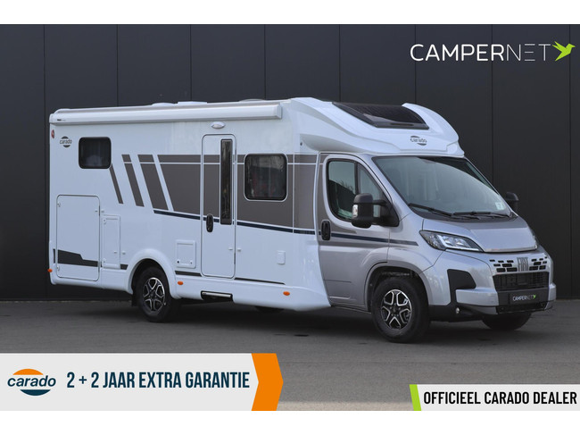 Carado T448 140pk Automaat | Pro + pakket | Hefbed | Nieuw uit voorraad leverbaar | Luifel | Lengtebedden | Grote garage | Panoramaraam