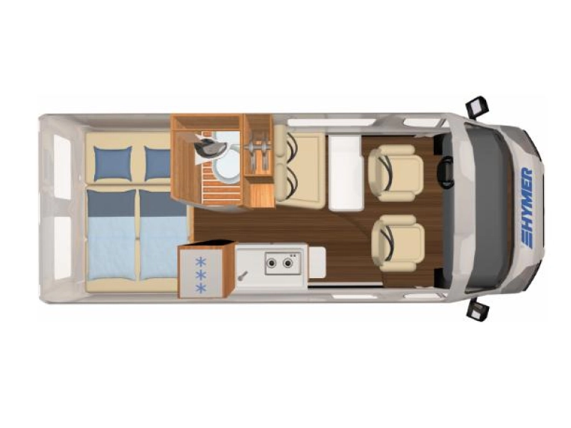 HymerCar Free 600 Dwars bed en Hefdak/Bed  foto: 15