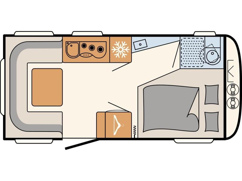 Dethleffs Aero 470 FR fransbed / rondzit | A69  foto: 18