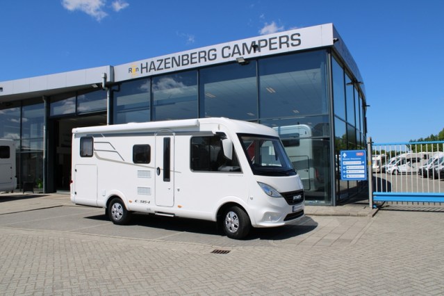 Compacte Hymer Exsis i 474 Fiat 160 pk smal lichtgewicht enkele en hefbed (55
