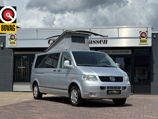 Volkswagen transporter buscamper TDI 131 pk org nl auto nap logisch airco cruise ctr hefdak 2 slaapplaatsen trekhaak foto: 0