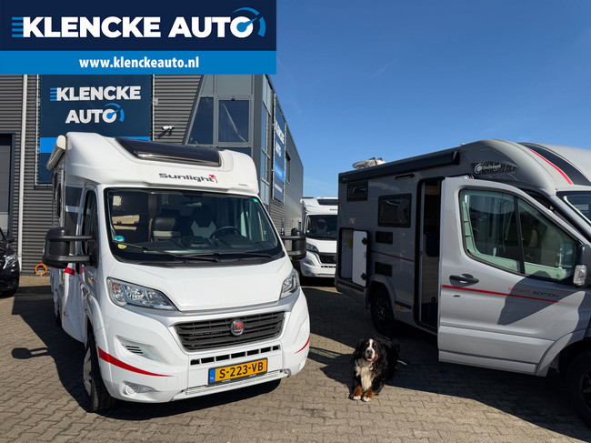 Sunlight T60 TOPSTAAT Airco Dwarsbed 81.086km Elektrische fietsendrager Capron Cruise ctrl Navi foto: 2