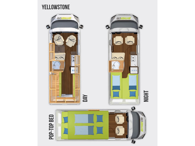 Hymer Yellowstone 640 techo elevable 160 cv *4 PERSONAS* Euro6 Fiat Ducato **Camas longitudinales/Techo elevable con 2 plazas para dormir/4 asientos/Litio/Sol foto: 4