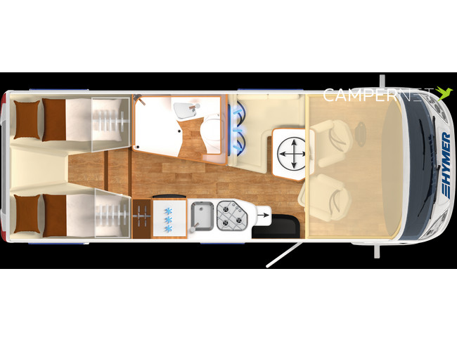 Hymer BMC-I 580 170pk Automaat | Facelift model | Lengtebedden | Hefbed | LED koplampen | Lithium | Dieselverwarming | Stoelverwarming foto: 10