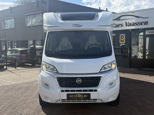 Hymer carado T 447 autom&aacute;tico camas individuales toldo aire acondicionado de techo panel solar antena parab&oacute;lica el&eacute;ctrica TV c&aacute;mara portabicicletas garaje grande nevera XXL foto: 1