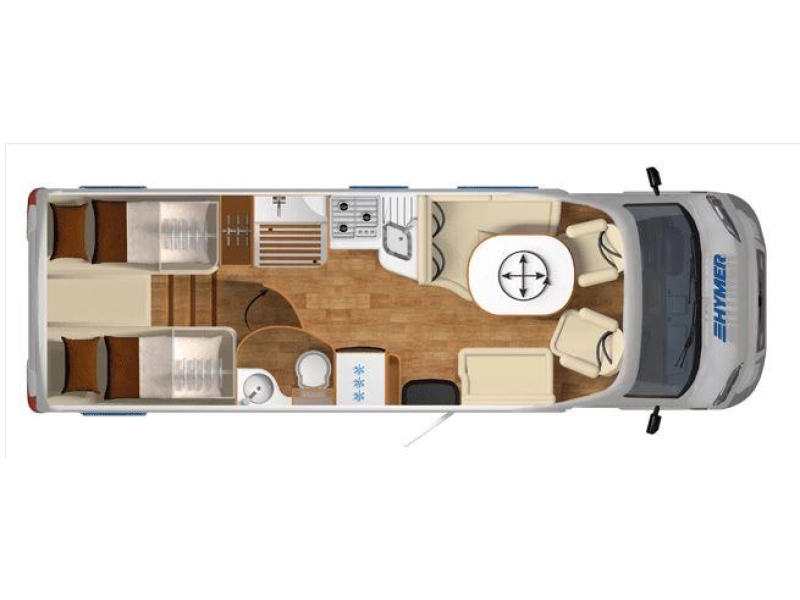 Hymer Tramp 704 SL 2 APARTE BEDDEN-180PK  foto: 21