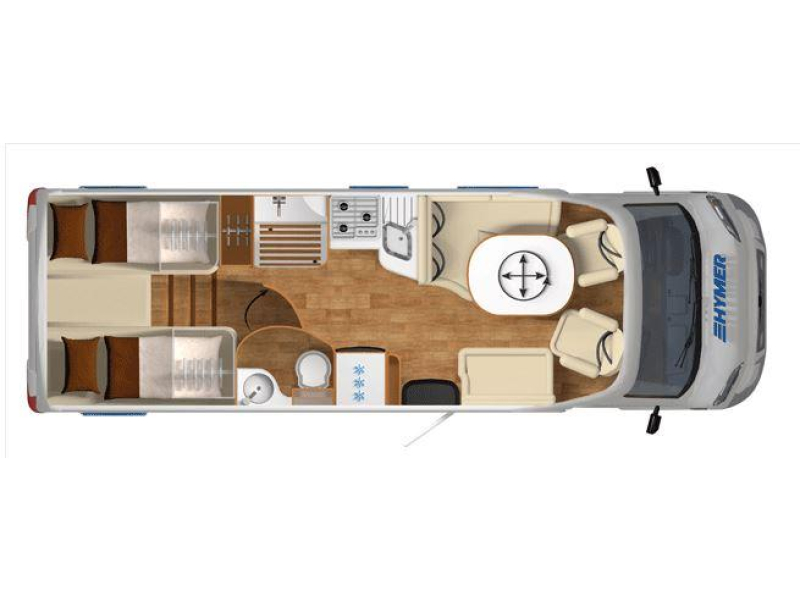 Hymer Tramp 704 SL 2 APARTE BEDDEN-180PK  foto: 21