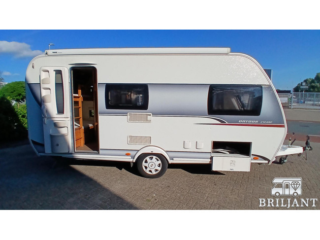 Hobby On tour 470 caravan.. stapelbedden/dwarsbed foto: 4
