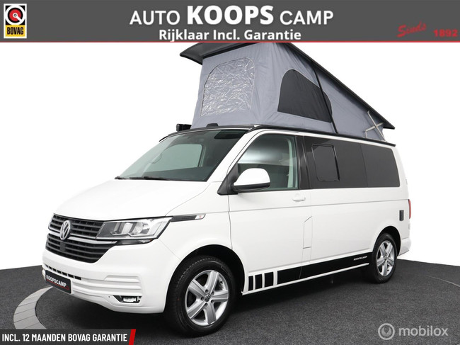 Volkswagen Transporter 6.1 Buscamper 2.0TDI 150Pk Aut/ DSG-7 Inbouw nieuw California-look | 4-Pers | Slaap-hefdak |NWST