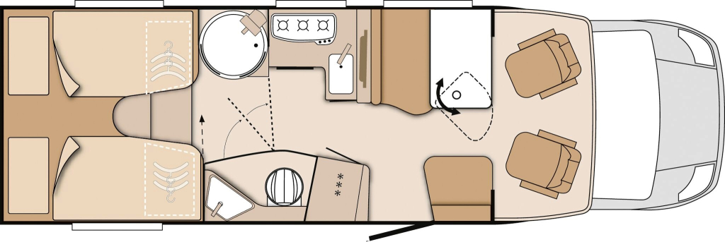 Knaus Sky TI 700 MEG Silver Selection, Enkele bedden 150 pk foto: 24