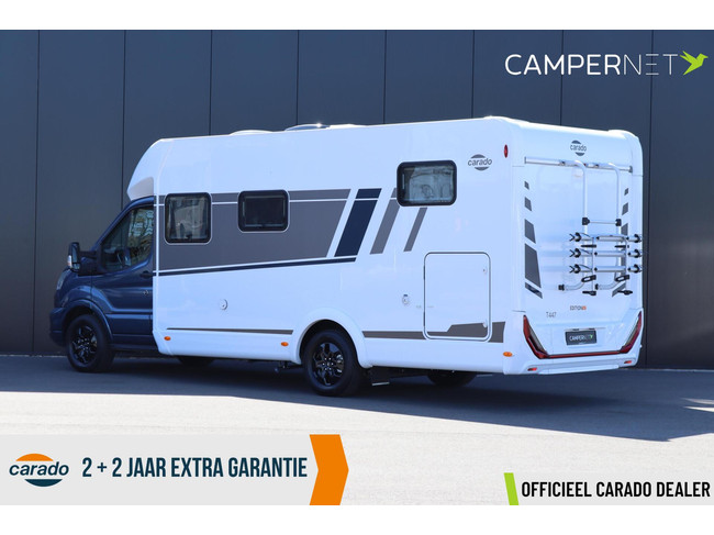 Carado T447 Edition 26 165pk Automaat | Lengtebedden | Luifel | Hefbed | Gescheiden douche | Fietsendrager | 12'' Ford multimediasystee foto: 1