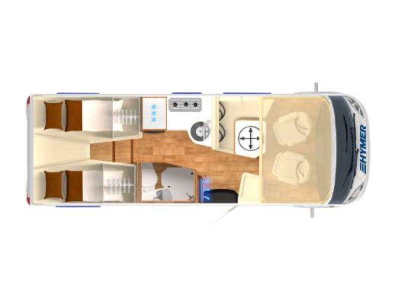 Hymer B-MC I 600 ENKELE BEDDEN + HEFBED  foto: 17