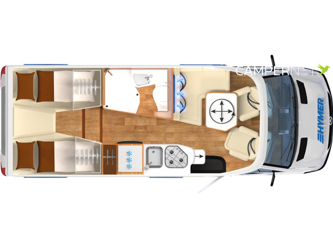 Hymer BMC-T 580 170hp Automatic | Single beds | Facelift model | Lithium | Diesel heating | LED Headlights | Adaptive cruise control photo: 8